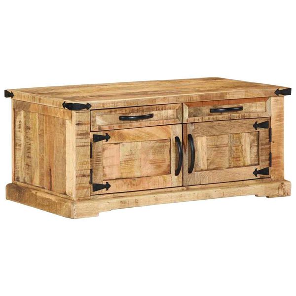 vidaXL Couchtisch Braun 90 x 50 x 40 cm Massivholz Mango