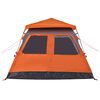 vidaXL Kuppel-Campingzelt 4 Personen Grau und Orange Quick Release