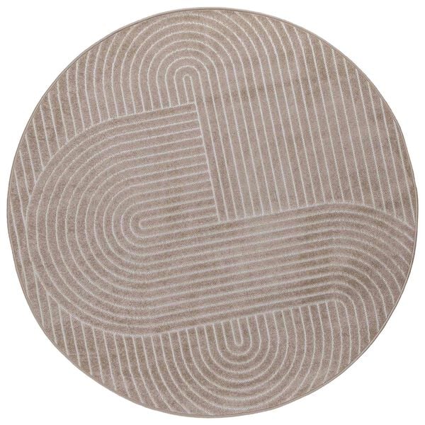 vidaXL Bereichsteppiche Rund Beige &Oslash; 120 CM