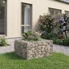 vidaXL Gabionen Hochbeet Silber 80 x 80 x 40 cm Verzinkter Stahl