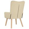 vidaXL Sessel Creme 63 x 67 x 94 cm Stoff und Sperrholz