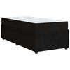 vidaXL Bettrahmen mit Matratze Schwarz 90 x 200 cm Stoff