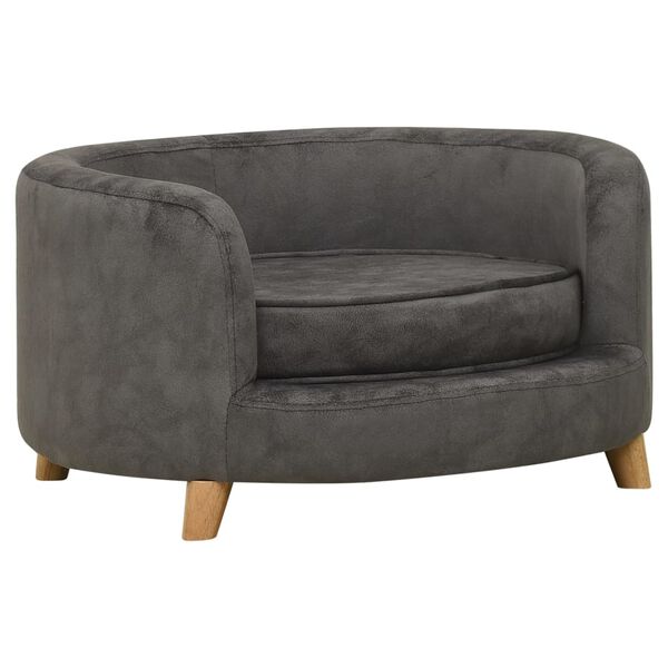 vidaXL Hundesofa Grau 69x69x36 cm Pl&uuml;sch