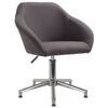vidaXL Esszimmerst&uuml;hle 4 Stk. Drehbar Taupe Stoff