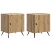 vidaXL Nachttisch 2 Stk. Artisan-Eiche 43 x 34,5 x 50 cm Holzwerkstoff