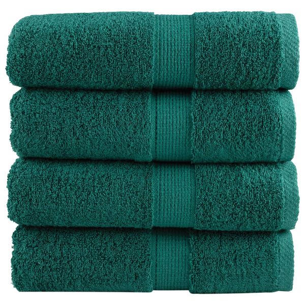 vidaXL Premium Waschhandt&uuml;cher SOLUND 4 St&uuml;ck Gr&uuml;n 30x30 cm 600 g/m&sup2;