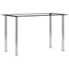 vidaXL Esstisch Schwarz und Transparent 120 x 60 x 75 cm Hartglas
