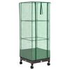 vidaXL Gartenplanter mit Gew&auml;chshausabdeckung und R&auml;dern Braun PP