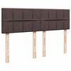 vidaXL Boxspringbett mit Matratze Dunkelbraun 140x190 cm Stoff