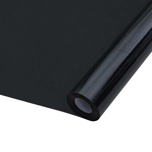 vidaXL Statisches Fensterfolie Schwarz 90 x 500 cm PVC