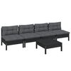 vidaXL 5-tlg. Garten-Lounge-Set mit Anthrazit Kissen Kiefernholz