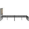 vidaXL Metallbett ohne Matratze Sonoma-Eiche 160x200 cm
