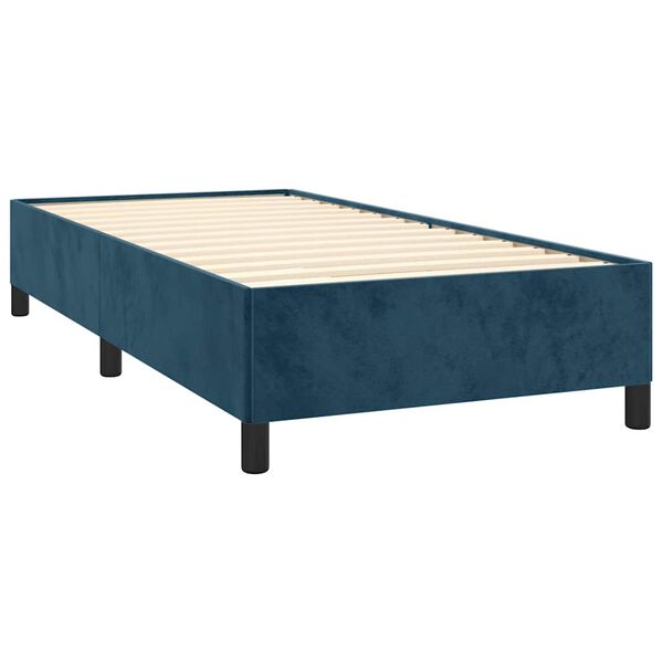vidaXL Bettgestell ohne Matratze Dunkelblau 90x200 cm Samt