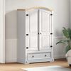 vidaXL Kleiderschrank Wei&szlig; 101 x 52 x 170 cm Massives Kiefernholz