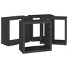 vidaXL W&uuml;rfelregale 4 Stk. Schwarz 30x15x30 cm