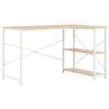 vidaXL Computertisch Wei&szlig; und Eiche 120x72x70 cm