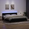 vidaXL Boxspringbett mit Matratze & LED Schwarz 180x220 cm Samt