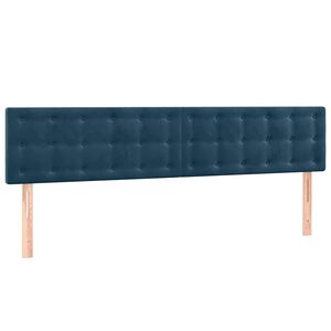 vidaXL Kopfteile Dunkelblau 160x5x78/88 cm Samt