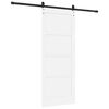 vidaXL Schiebet&uuml;r ORKDAL Wei&szlig; 83 x 202 cm Massives Kiefernholz