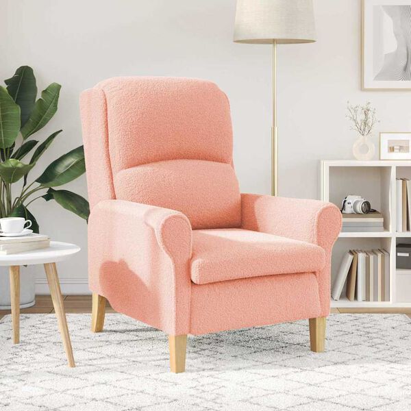 vidaXL Sessel Rosa 76 x 94 x 102 cm Sharpa Stoff
