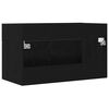 vidaXL Waschbeckenunterschrank Schwarz Eichen-Optik 38,5 x 100 x 46 cm