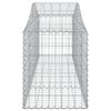 vidaXL Gabionen mit Hochbogen 4 Stk. 200x50x60/80 cm Verzinktes Eisen