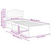 vidaXL Bettrahmen Braun Eichen-Optik 90 x 200 cm Massives Kiefernholz