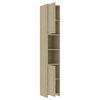 vidaXL Badezimmerschrank Sonoma-Eiche 30x30x183,5 cm Holzwerkstoff
