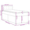 vidaXL Boxspringbett mit Matratze Hellgrau 90x190 cm Stoff