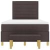 vidaXL Boxspringbett mit Matratze Dunkelbraun 120 x 200 cm Stoff