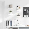 vidaXL Schweberegale 4 Stk. Hochglanz-Wei&szlig; 23x23,5x3,8 cm MDF