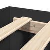 vidaXL Bettgestell mit Kopfteil ohne Matratze Schwarz 120x200 cm