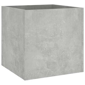 vidaXL Pflanzgef&auml;&szlig; Betongrau 40x40x40 cm Holzwerkstoff