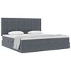 vidaXL Aufbewahrungsbett mit Matratze Dunkelgrau 200 x 200 cm Samt