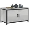 vidaXL K&uuml;chenaufbewahrung mit Regal Silber 60 x 50 x 92 cm Stahl