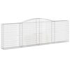 vidaXL Gabionen mit Hochbogen 9 Stk. 400x30x120/140cm Verzinktes Eisen