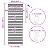 vidaXL Doppelrollo Hellgrau 80x200 cm Stoffbreite 75,9 cm Polyester