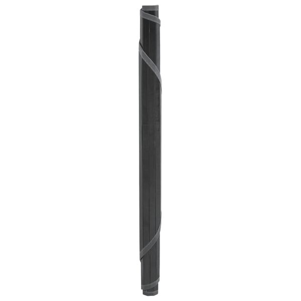 vidaXL Teppich Rund Grau 60 cm Bambus