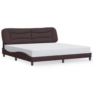 vidaXL Bettgestell ohne Matratze "Hvar" Dunkelbraun 200x200 cm Stoff
