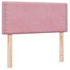 vidaXL Boxspringbett mit Matratze Rosa 90x220 cm Samt