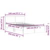 vidaXL Bettgestell mit Kopfteil LED-Beleuchtung Schwarz 140x190 cm