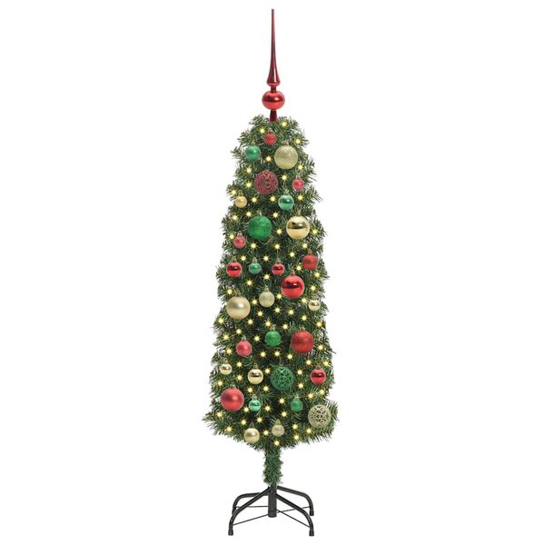 vidaXL Künstlicher Weihnachtsbaum mit 150 LEDs mit Ständer Grün 120 cm