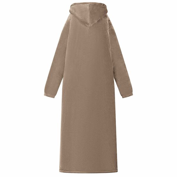 vidaXL Decken-Hoodie Kamel L Fleece und Flanell