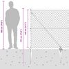 vidaXL Zaunpfosten Gr&uuml;n 10 x 1,4 m (40 x 40 mm Maschen) Stahl und PVC