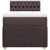 vidaXL Boxspringbett mit Matratze Dunkelbraun 90x200 cm Stoff