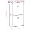 vidaXL Schuhschrank Wei&szlig; 50 x 28 x 98 cm Paulownia Holz