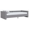 vidaXL Tagesbett mit Matratze USB Hellgrau Stoff 90x200 cm