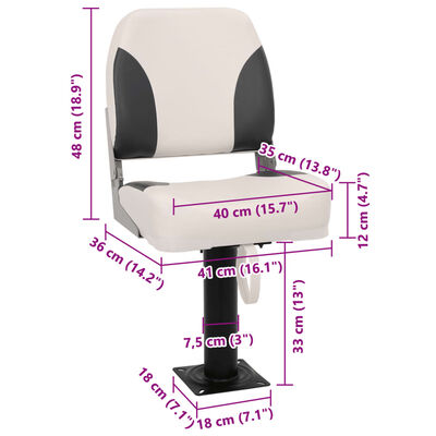 vidaXL Bootssitze mit Podest 2 Stk. 360° Drehbar