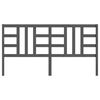 vidaXL Kopfteil Grau 206x4x100 cm Massivholz Kiefer