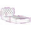 vidaXL Bettgestell ohne Matratze Dunkelbraun 100x200 cm Stoff